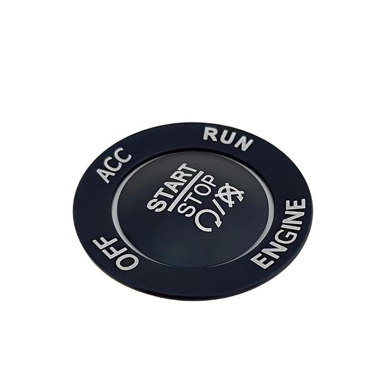 ALETAI Push Start Stop Button Cover Trim for 2015-2021 Dodge Challenger Dodge RAM 1500 Dodge Charger, Aluminum Alloy, Black - Image 3